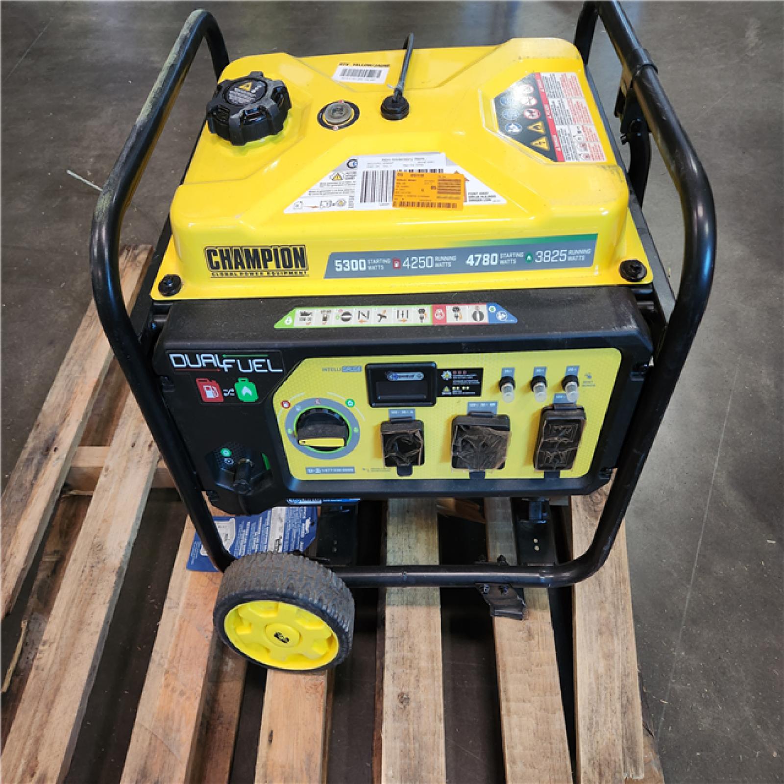 California AS-IS Champion Power Equipment 4250-Watt Recoil Start Duel Fuel Generator