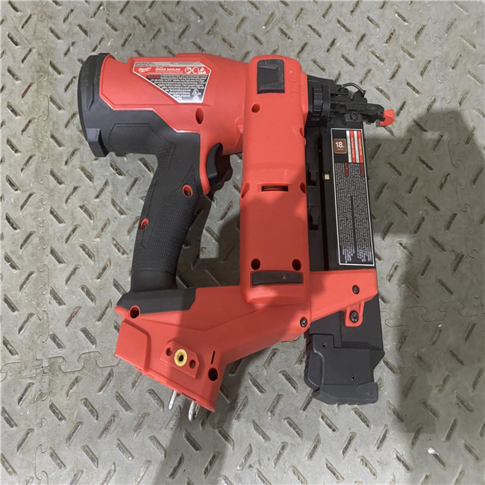 Houston location AS-IS Milwaukee M18 Fuel 18V Brushless 18-Gauge Brad Nailer 2746-20 (Bare Tool)