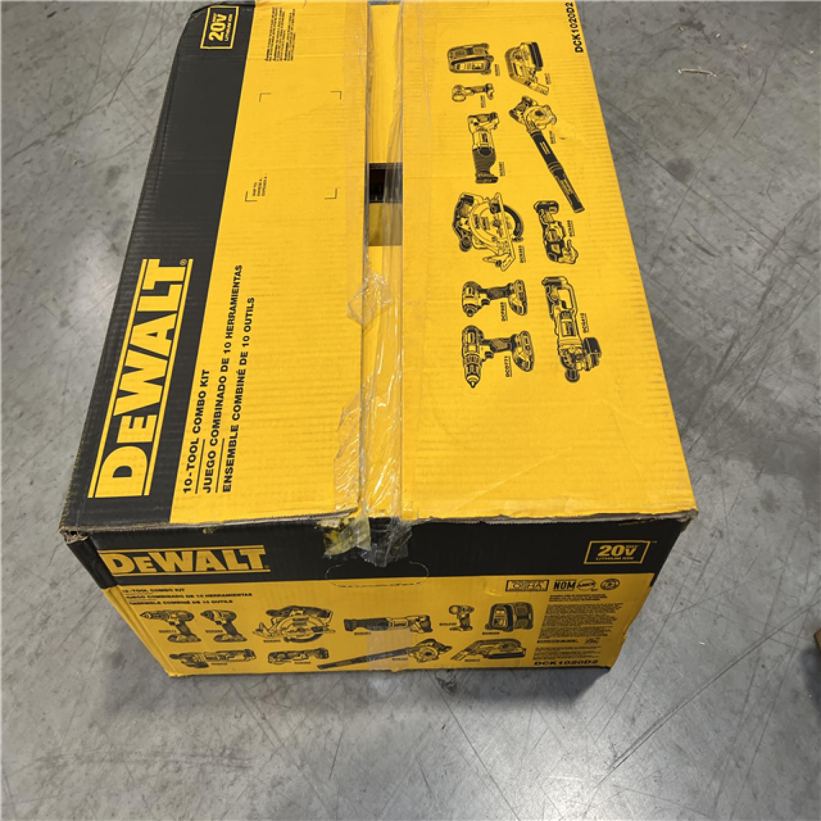 NEW! - DEWALT 20V MAX Cordless 10 Tool Combo Kit with (2) 20V 2.0Ah Batteries, Charger, and Bag