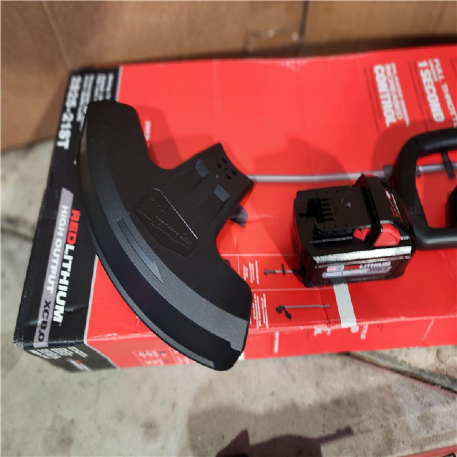 HOUSTON LOCATION - AS-IS (APPEARS LIKE NEW) M18 FUEL 18V Lithium-Ion Brushless Cordless String Trimmer with QUIK-LOK Attachment Capability and 8.0 Ah Battery