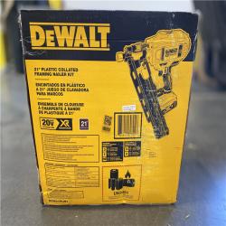 NEW! - DEWALT 20V MAX XR Lithium-Ion Cordless Brushless 2-Speed 21° Plastic Collated Framing Nailer with 4.0Ah Battery and Charger