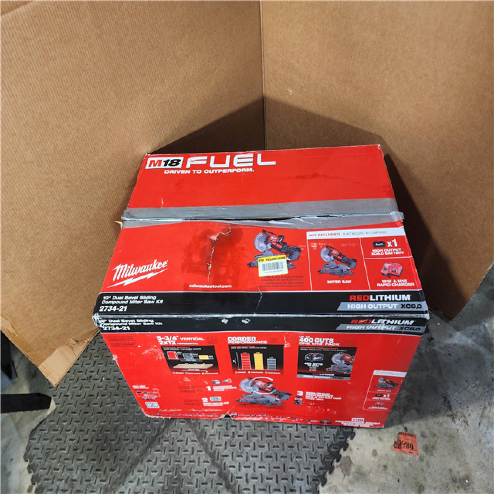 HOUSTON LOCATION - AS-IS M18 FUEL 18V 10 in. Lithium-Ion Brushless Cordless Dual Bevel Sliding Compound Miter Saw Kit with One 8.0 Ah Battery