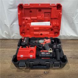 AS-IS Milwaukee 2904-22 Hammer Drill Driver Kit with Batteries  Charger & Tool Case  Red