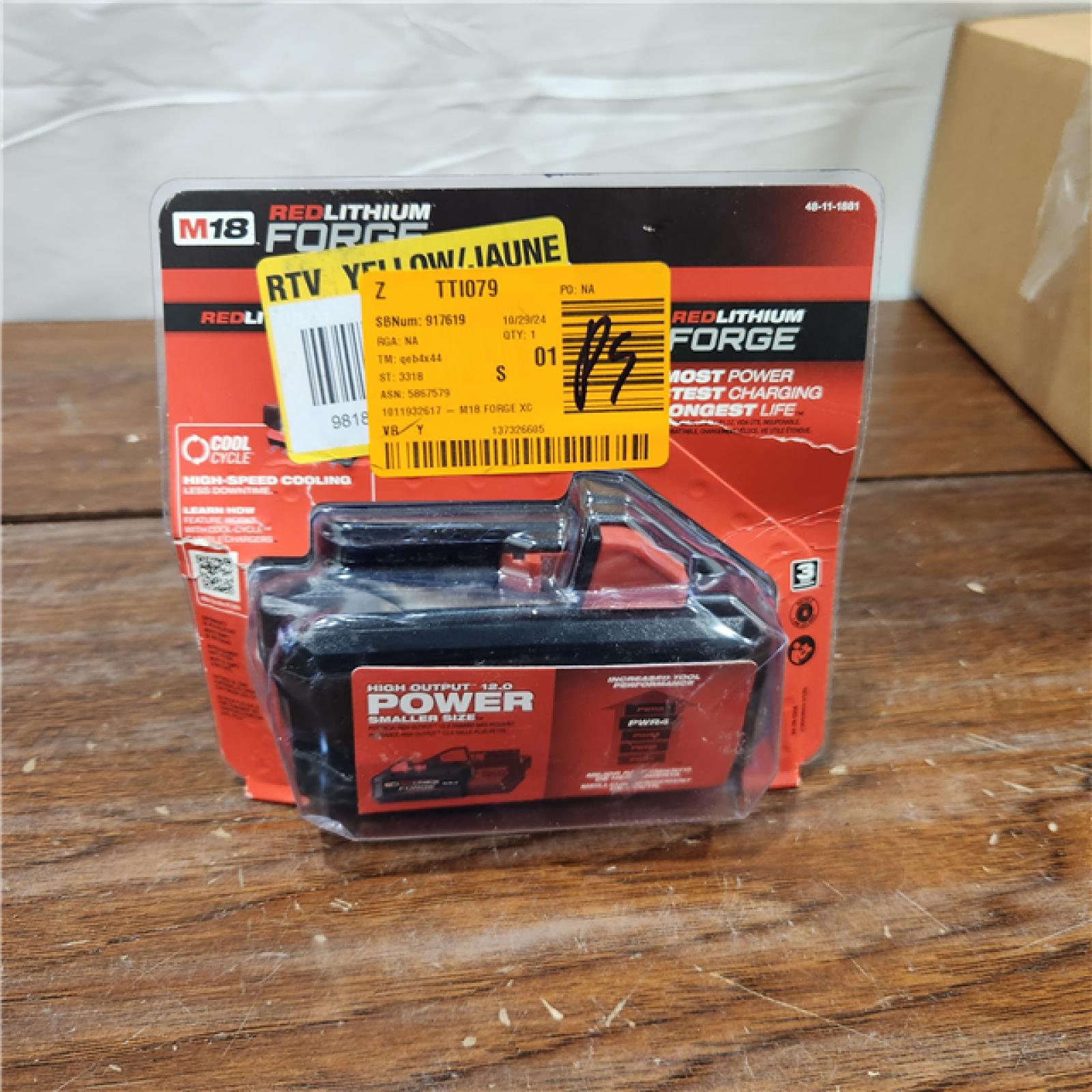 AS-IS Milwaukee M18 18V Lithium-Ion REDLITHIUM FORGE 12.0 Ah Battery Pack