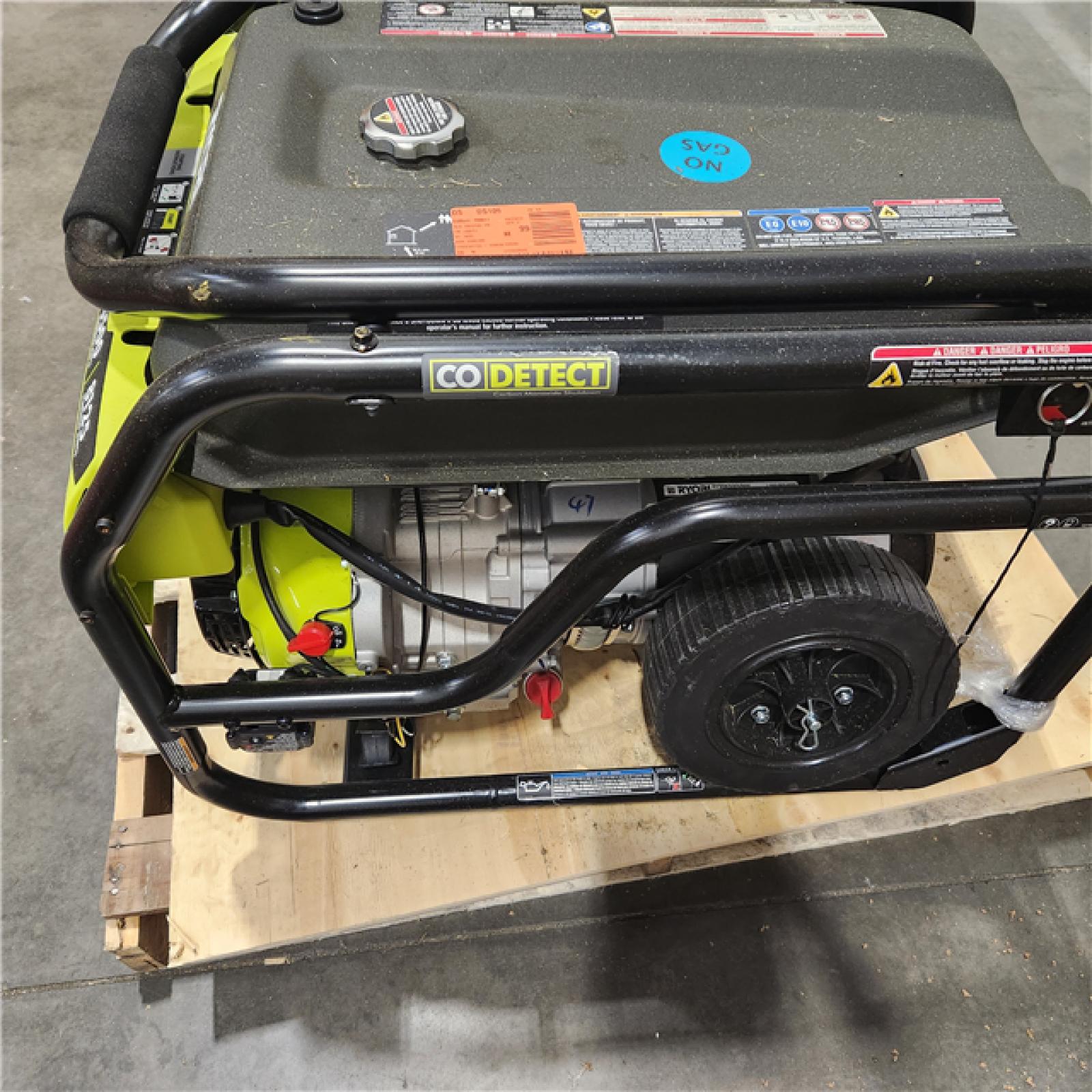 Dallas Location - As-Is RYOBI 6,500-Watt Gasoline Powered Portable Generator