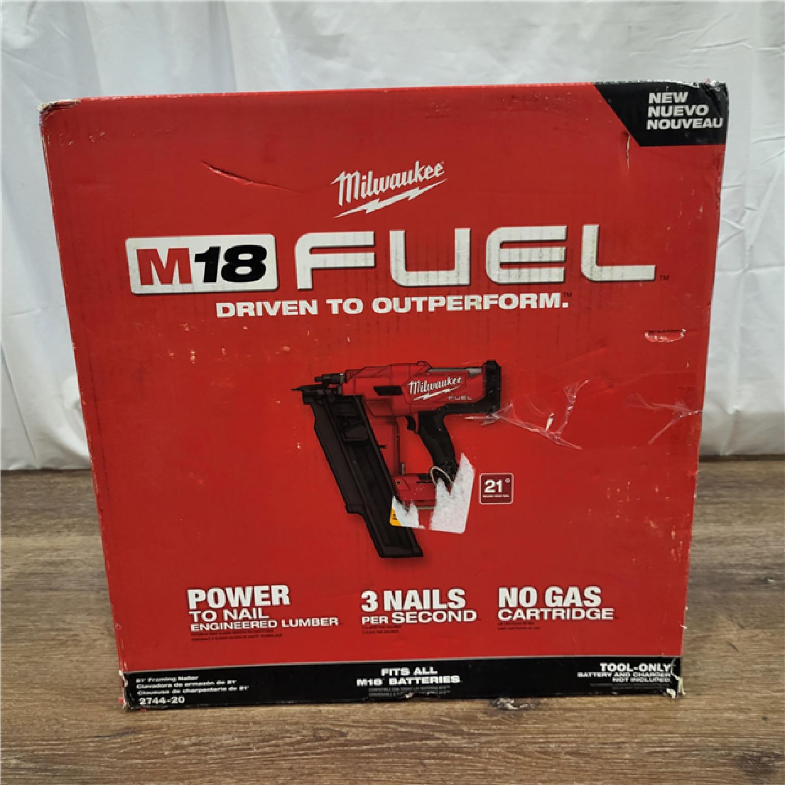 AS-IS Milwaukee 2744-20 M18 FUEL 21-Degree Cordless Framing Nailer (Tool Only)