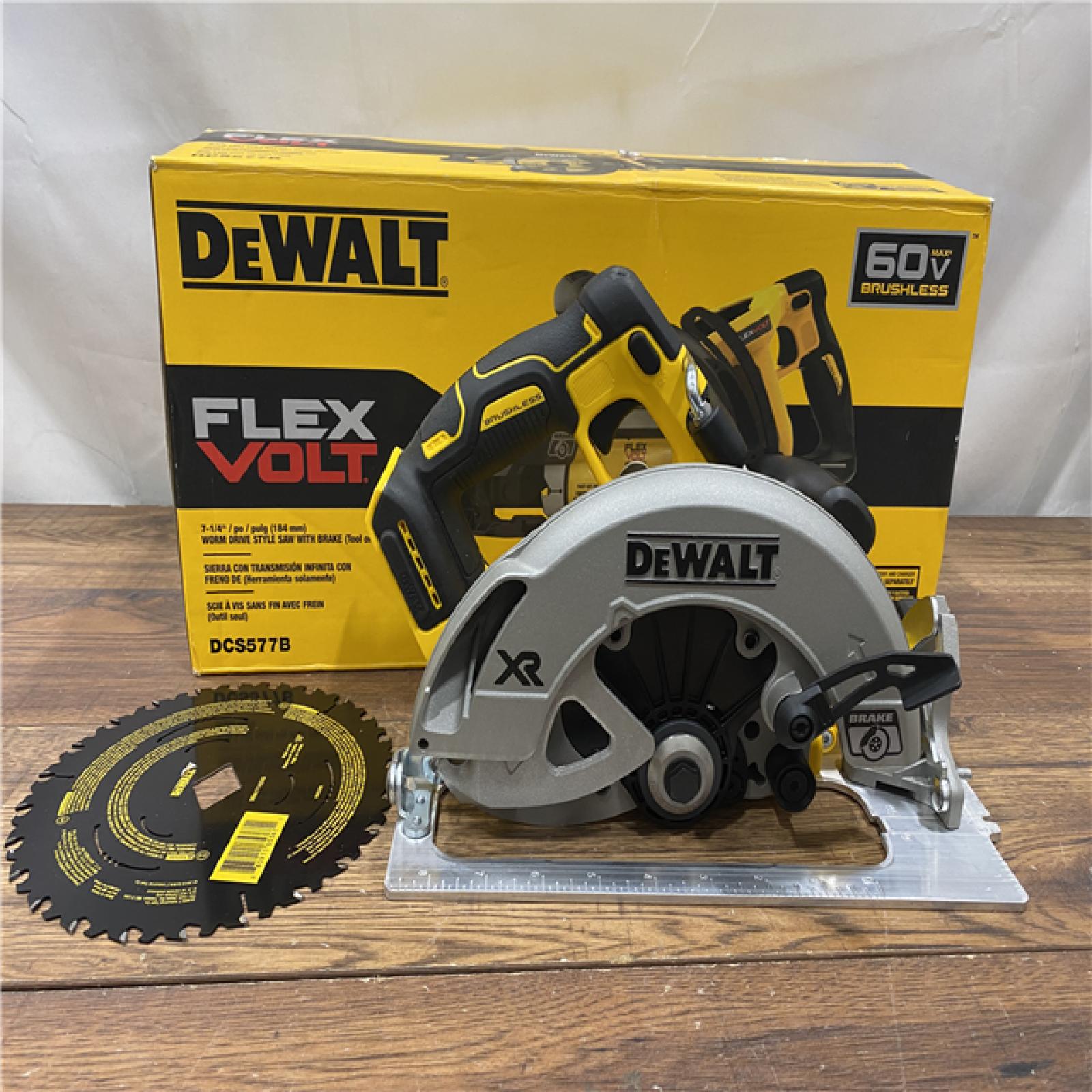 AS-IS DEWALT FLEXVOLT 60V MAX Cordless Brushless 7-1/4 in. Wormdrive Style Circular Saw (Tool Only)