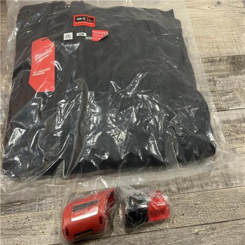 AS-IS Milwaukee 2X-Large M12 12-Volt Lithium-Ion Cordless Black Heated Jacket Hoodie Kit