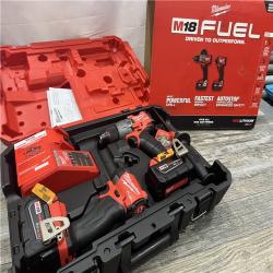 AS-IS MILWAUKEE M18 FUEL 18V Lithium-Ion Brushless Cordless Hammer Drill and Impact Driver Combo Kit (2-Tool) with 2 Batteries