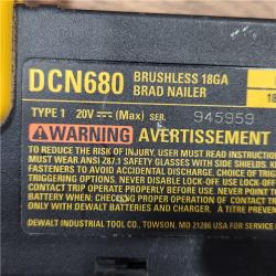 AS-IS DEWALT 20V MAX XR 18 Gauge Brad Nailer Kit