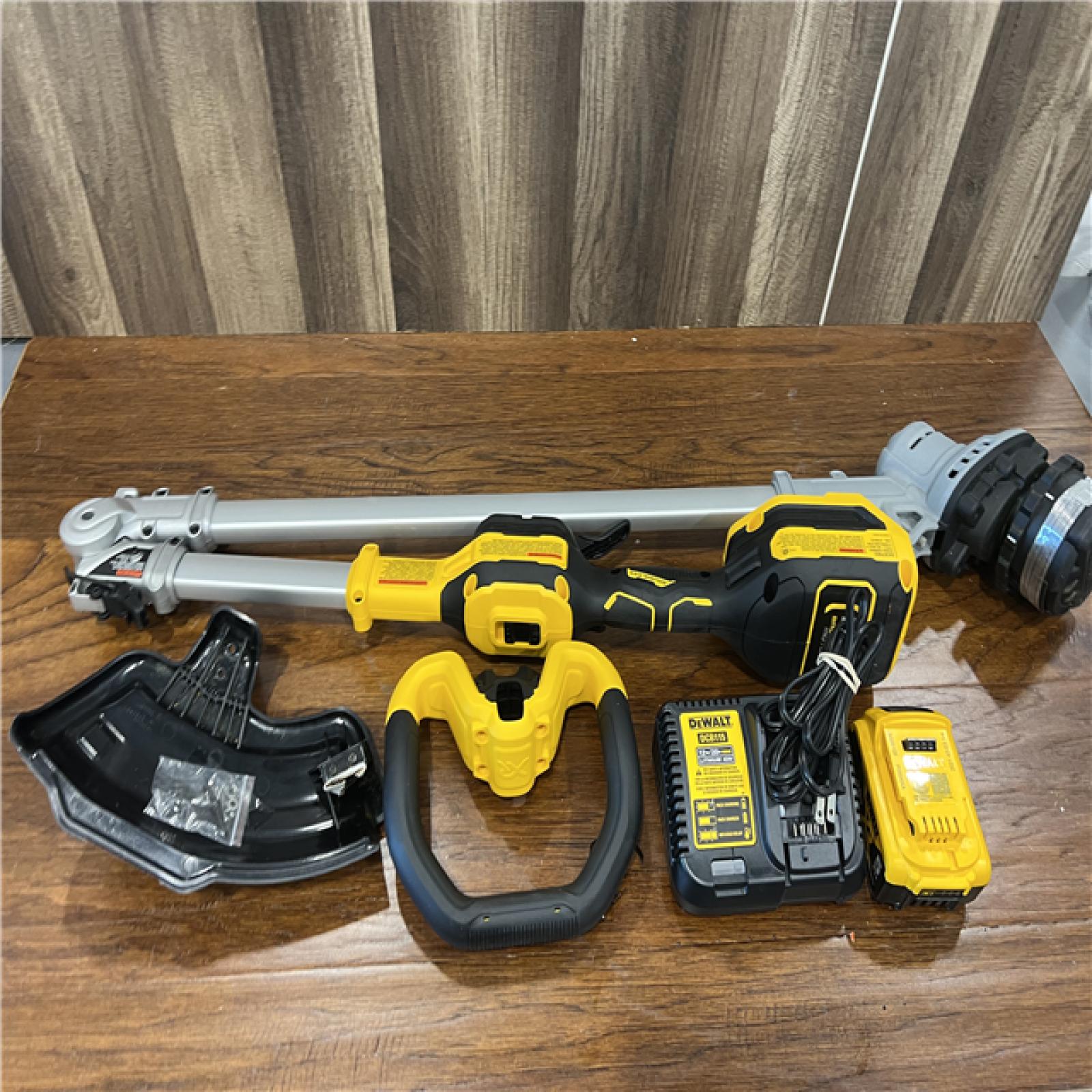 AS-IS DEWALT 20V MAX 14 in. Brushless Cordless Battery Powered Foldable String Trimmer Kit with (1) 5 Ah Battery & Charger