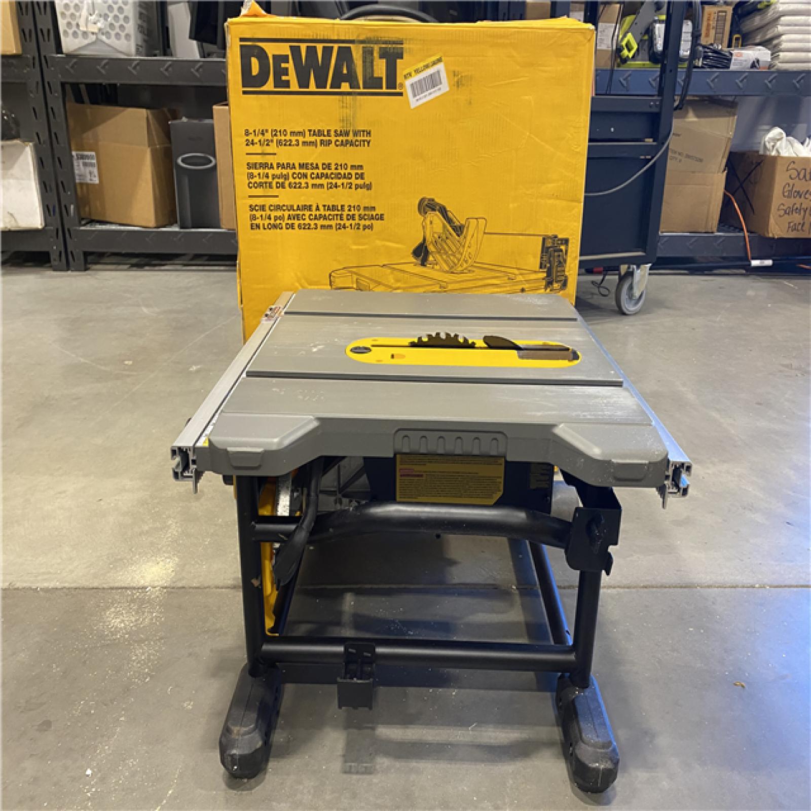 AS-IS DEWALT 15 Amp Corded 8-1/4 in. Compact Portable Jobsite Tablesaw (Stand Not Included)