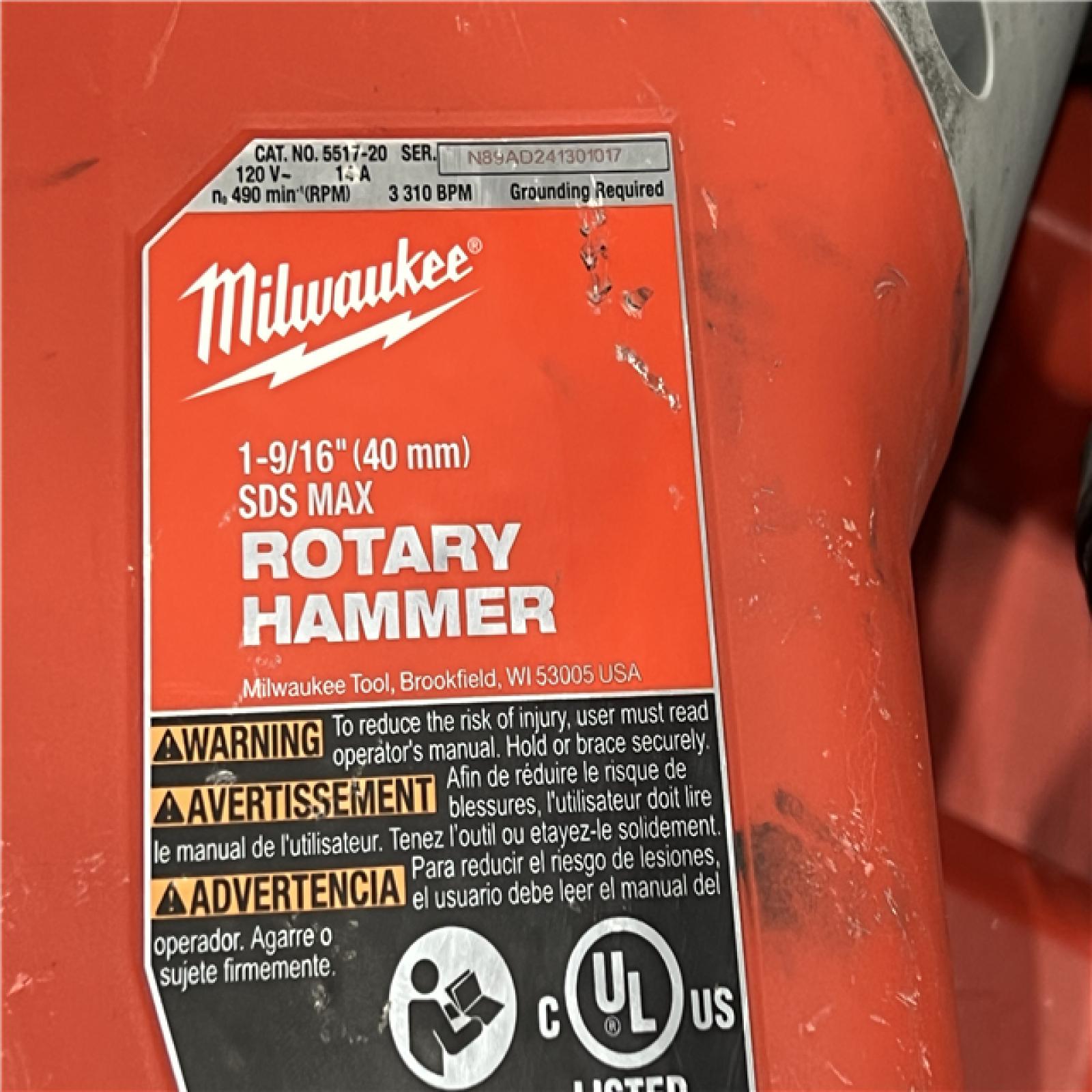 AS-IS Milwaukee 1-9/16 in. SDS-Max Rotary Hammer