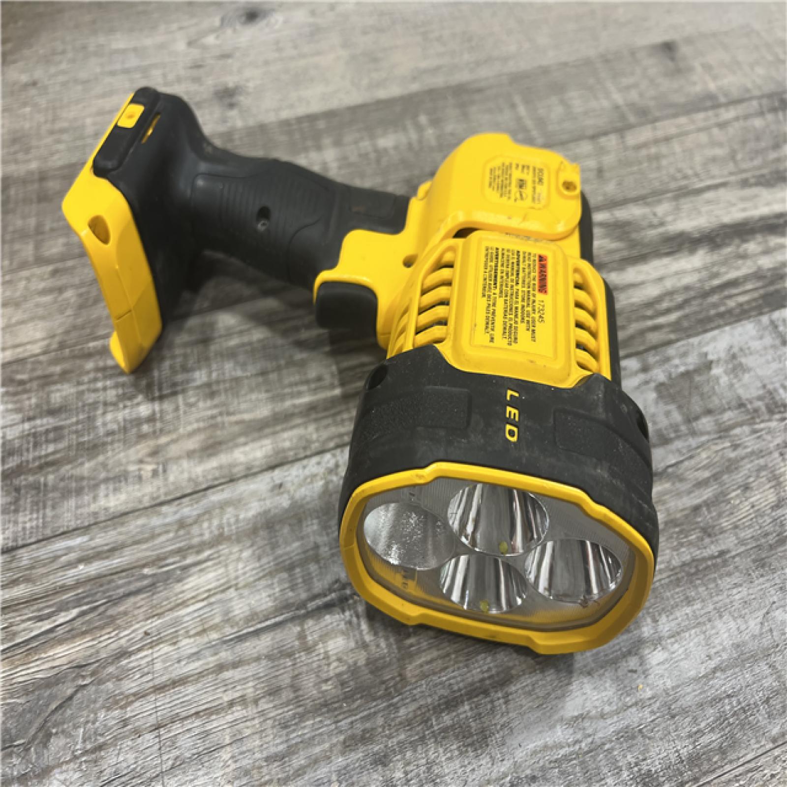 AS-IS DEWALT 20-Volt MAX Lithium-Ion Cordless Jobsite Spotlight With a 3.0AH Battery