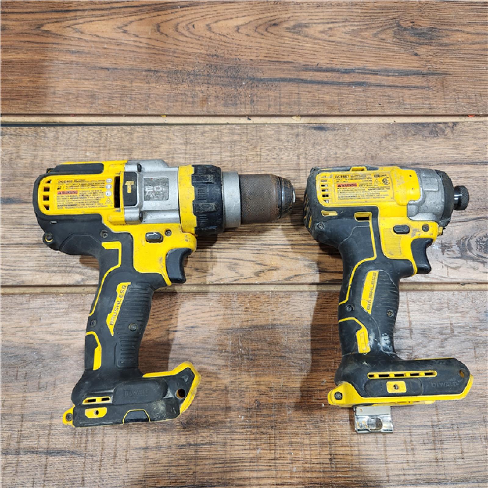 AS-IS 20V MAX Cordless Brushless Hammer Drill/Driver 2 Tool Combo Kit with FLEXVOLT ADVANTAGE