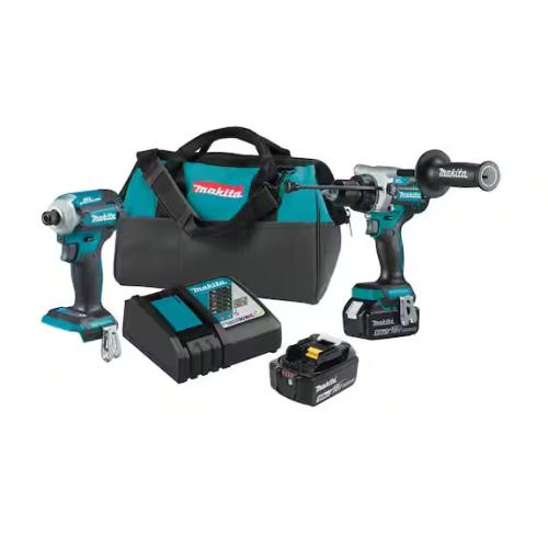 NEW! - Makita 18V LXT Lithium-Ion Brushless Cordless Combo Kit 5.0 Ah (2-Piece)