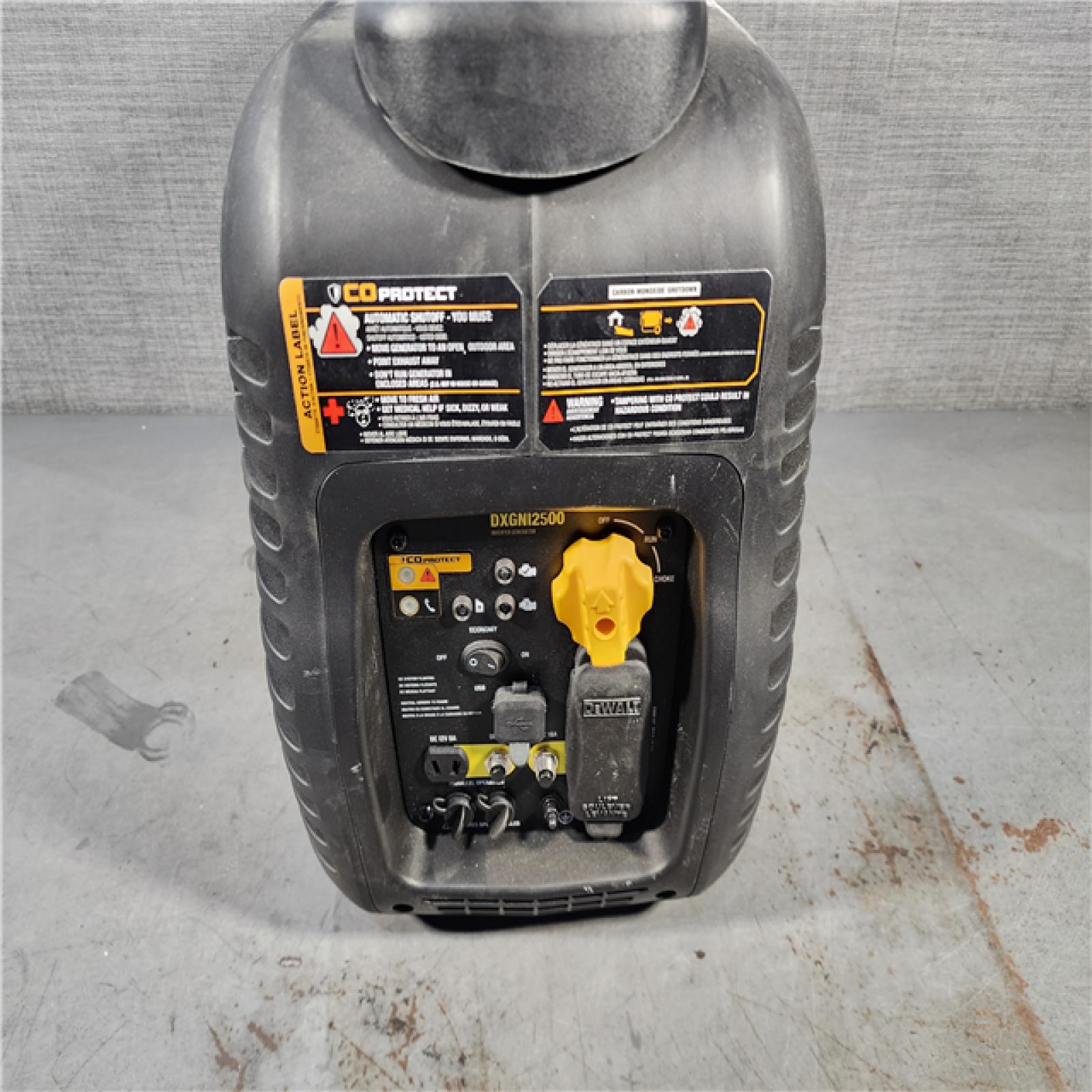 HOUSTON LOCATION - AS-IS DEWALT 2500-Watt Recoil Start Gas-Powered Portable Inverter Generator with CO Protect