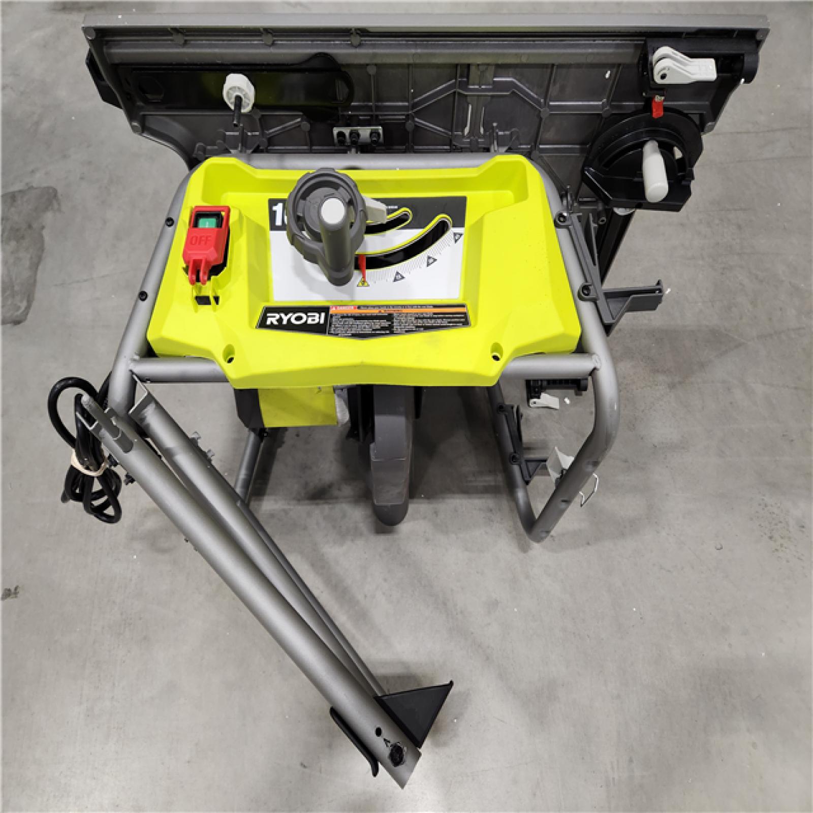 Ryobi 10 in expanded capacity online table saw with rolling stand