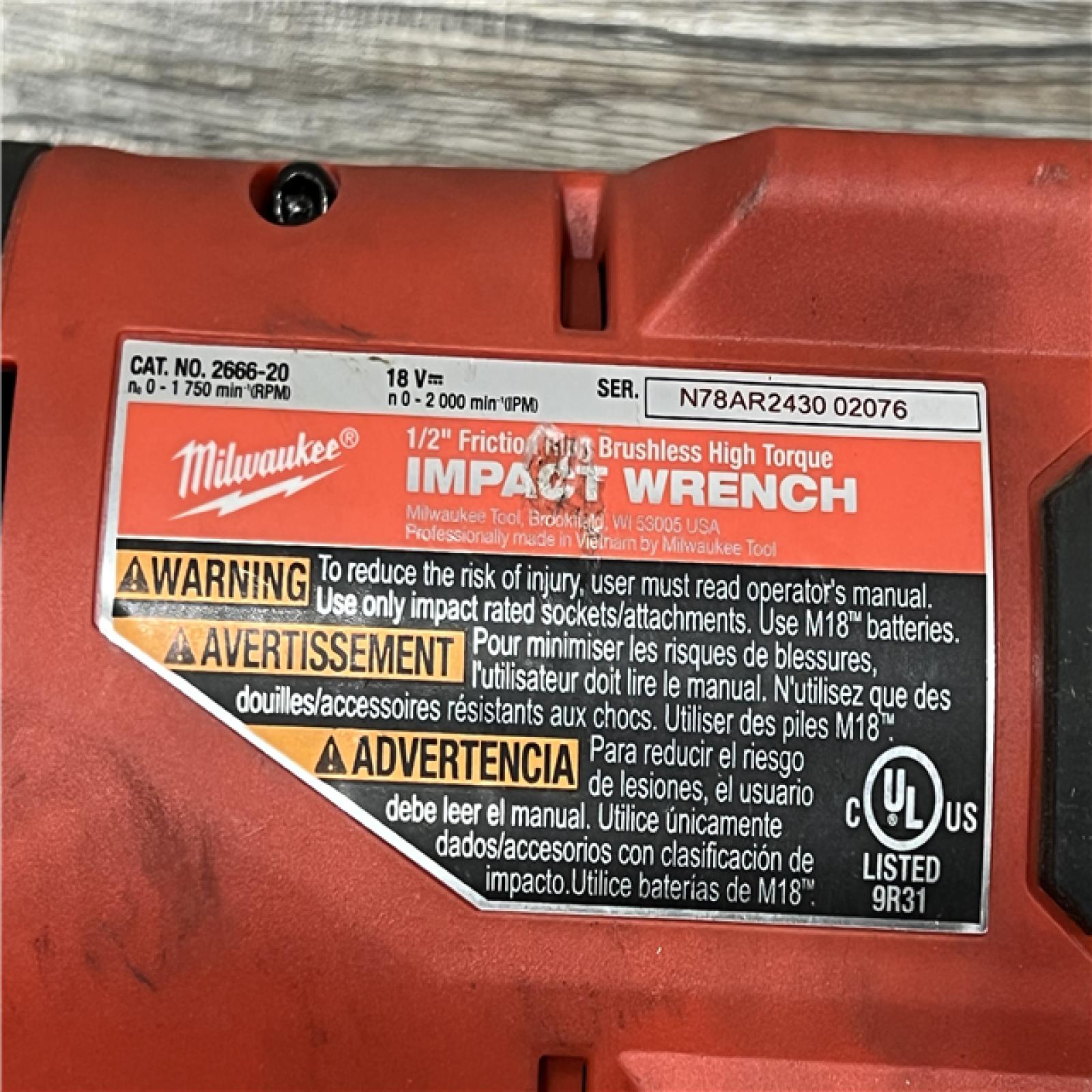 AS-IS MILWAUKEE M12/M18 12/18V Lithium-Ion Cordless 3/8 in. Ratchet and 1/2 in. High Torque Impact Wrench with Friction Ring Combo Kit