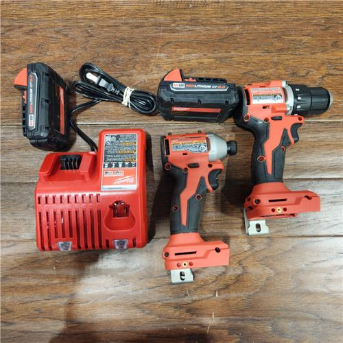 AS-IS M18 18-Volt Lithium-Ion Brushless Cordless Compact Hammer Drill/Impact Combo Kit (2-Tool) with (2) Batteries, Bag