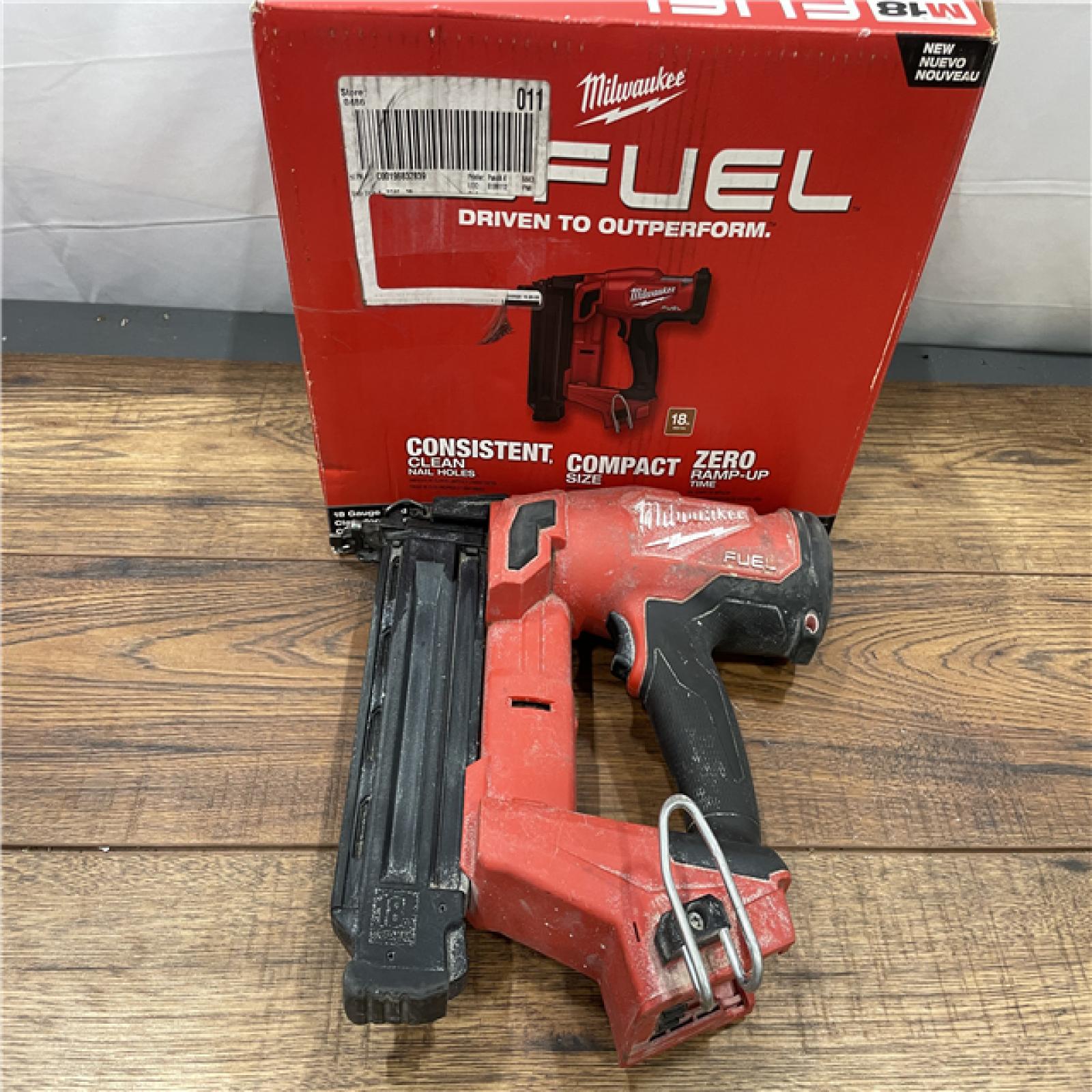 AS-IS Milwaukee M18 FUEL 18-Volt Lithium-Ion Brushless Cordless Gen II 18-Gauge Brad Nailer (Tool-Only)