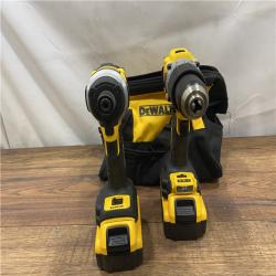 AS IS DEWALT 20V MAX XR Hammer Drill and ATOMIC Impact Driver 2 Tool Cordless Combo Kit with (2) 4.0Ah Batteries, Charger, and Bag