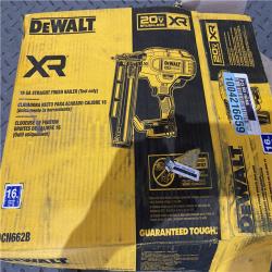 Houston location AS-IS DEWALT 20V MAX XR 16-Gauge Lithium-Ion Cordless Finish Nailer (Tool Only)