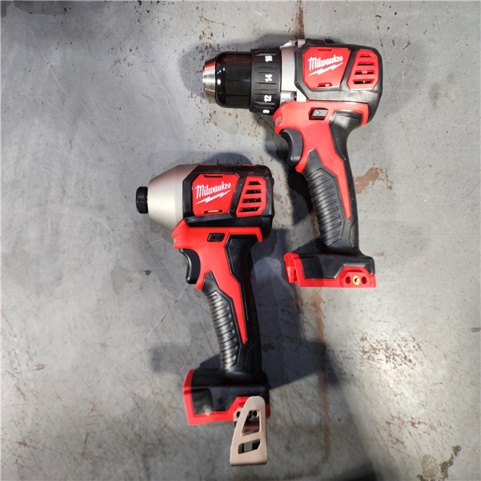 HOUSTON LOCATION - AS-IS Milwaukee M18 18V Cordless Brushed 2 Tool Drill/Driver and Impact Driver Kit