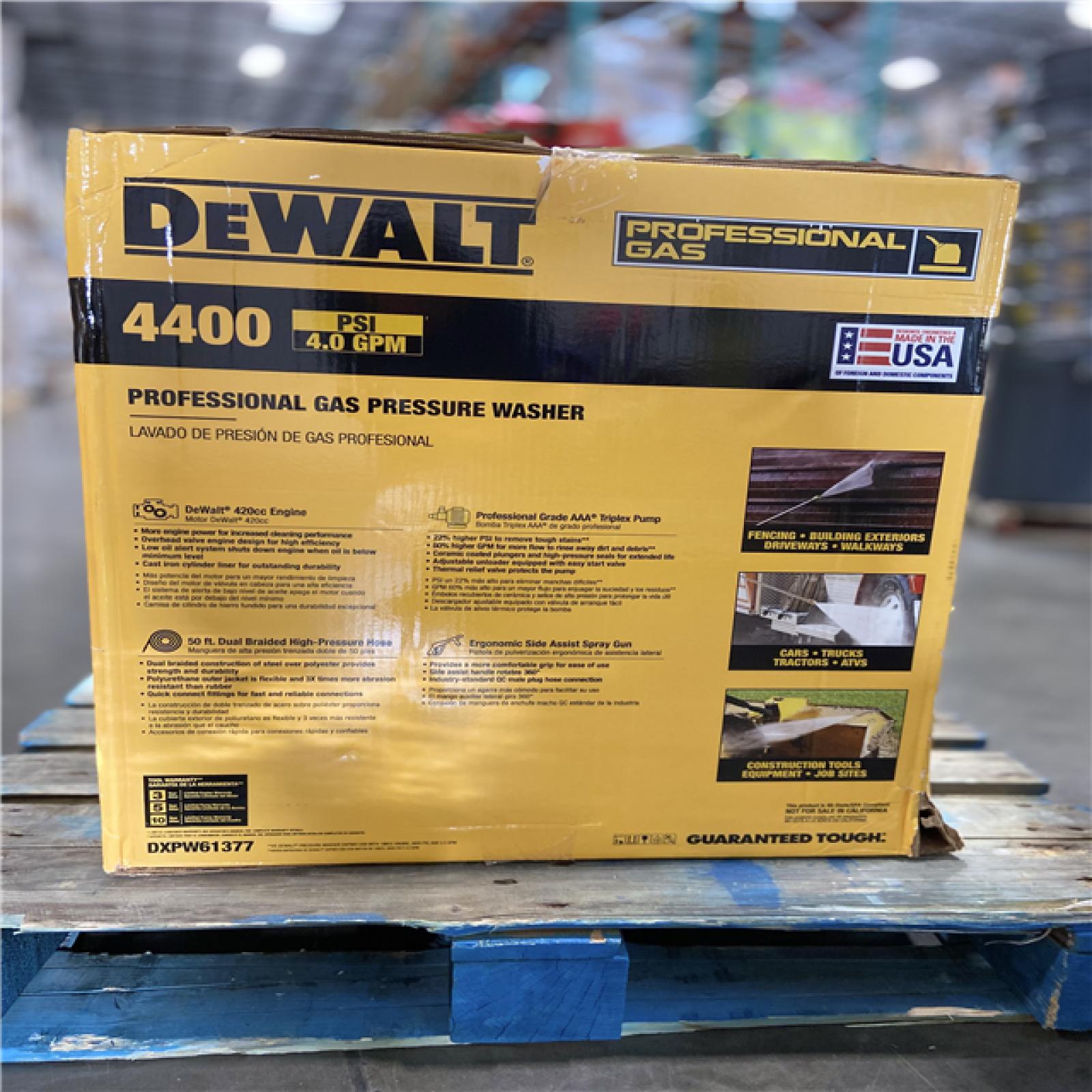 DALLAS LOCATION - DEWALT 4400 PSI 4.0 GPM Cold Water Gas Pressure Washer