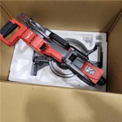 As-Is  Milwaukee M18 FUEL Cordless Brushless Dual-Bevel Sliding Compound 10 in. Miter Saw Kit