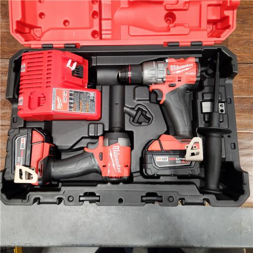 AS-IS Milwaukee M18 FUEL 18V Lithium-Ion Brushless Cordless Hammer Drill and Impact Driver Combo Kit (2-Tool) with 2 Batteries