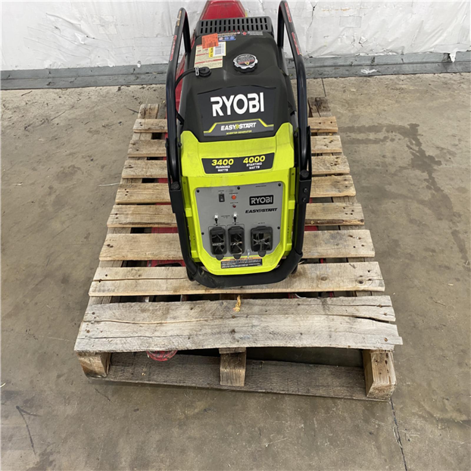 Houston Location - AS-IS Ryobi Gas Powered Generator 3,400 Running Watts 4,000 Starting Watts