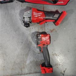 HOUSTON LOCATION - AS-IS M18 FUEL 18V Lithium-Ion Brushless Cordless Grinder & 3/8 in. Impact Wrench Combo Kit (2-Tool) W/ Two 5Ah Batteries