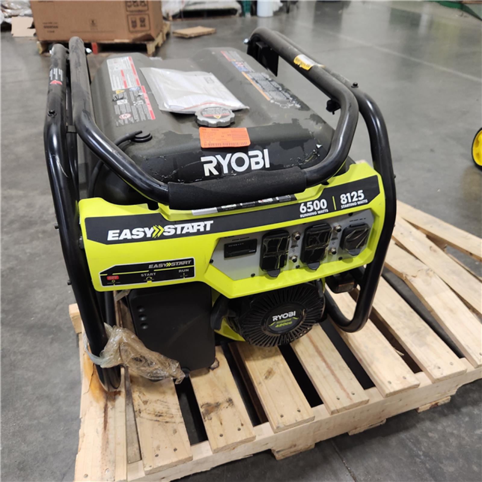 Dallas Location - As-Is RYOBI 6500-Watt Gasoline Powered Portable Generator