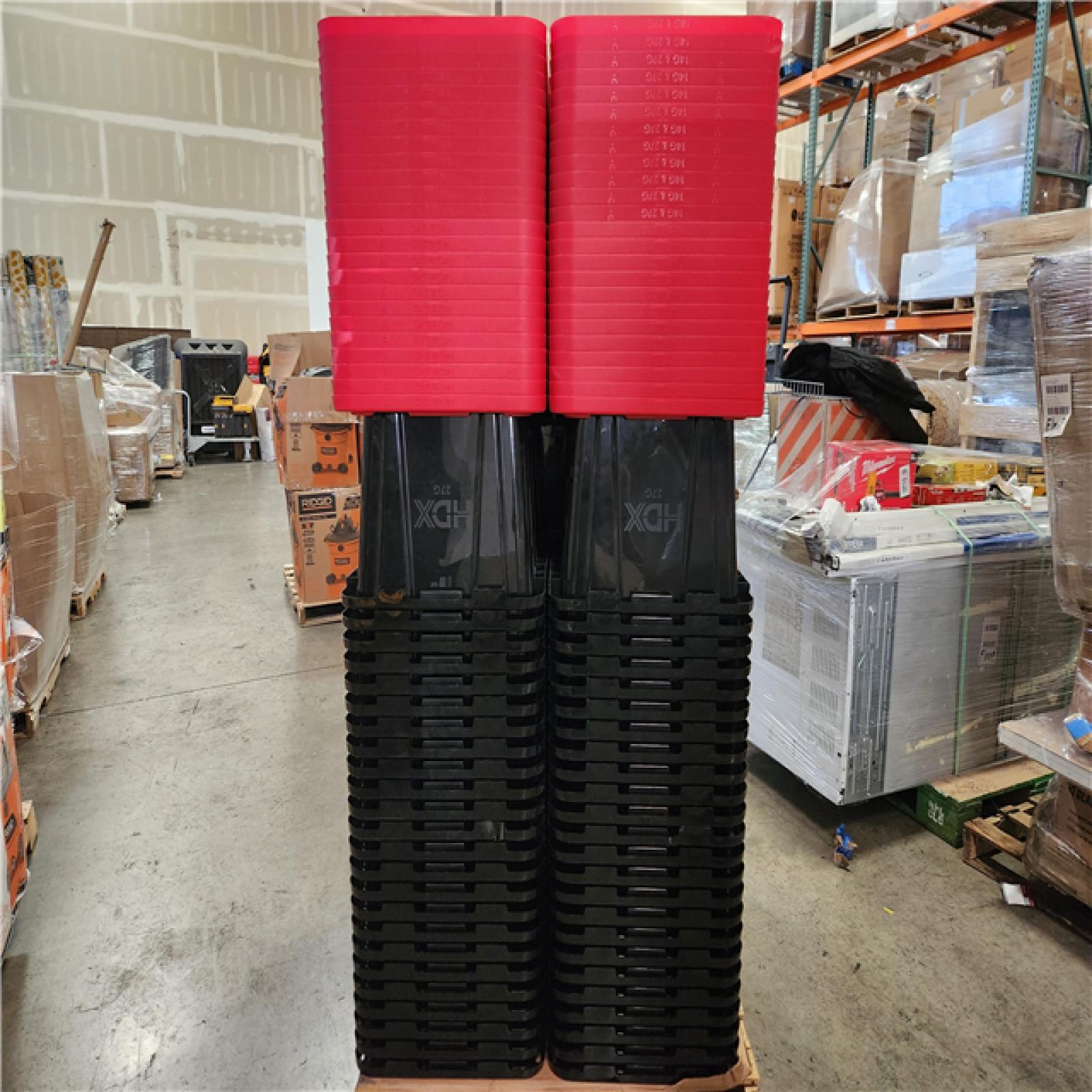 Phoenix Location 72 HDX 27 Gal. Tough Storage Tote in Black and Red