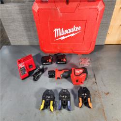 HOUSTON LOCATION - AS-IS Milwaukee-2674-22P M18 Short Throw Press Tool Kit W/ Viega PureFlow Jaws