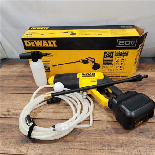 AS-IS DEWALT 20V MAX 550 PSI 1.0 GPM Cold Water Cordless Battery Power Cleaner with 4 Nozzles (Tool Only)