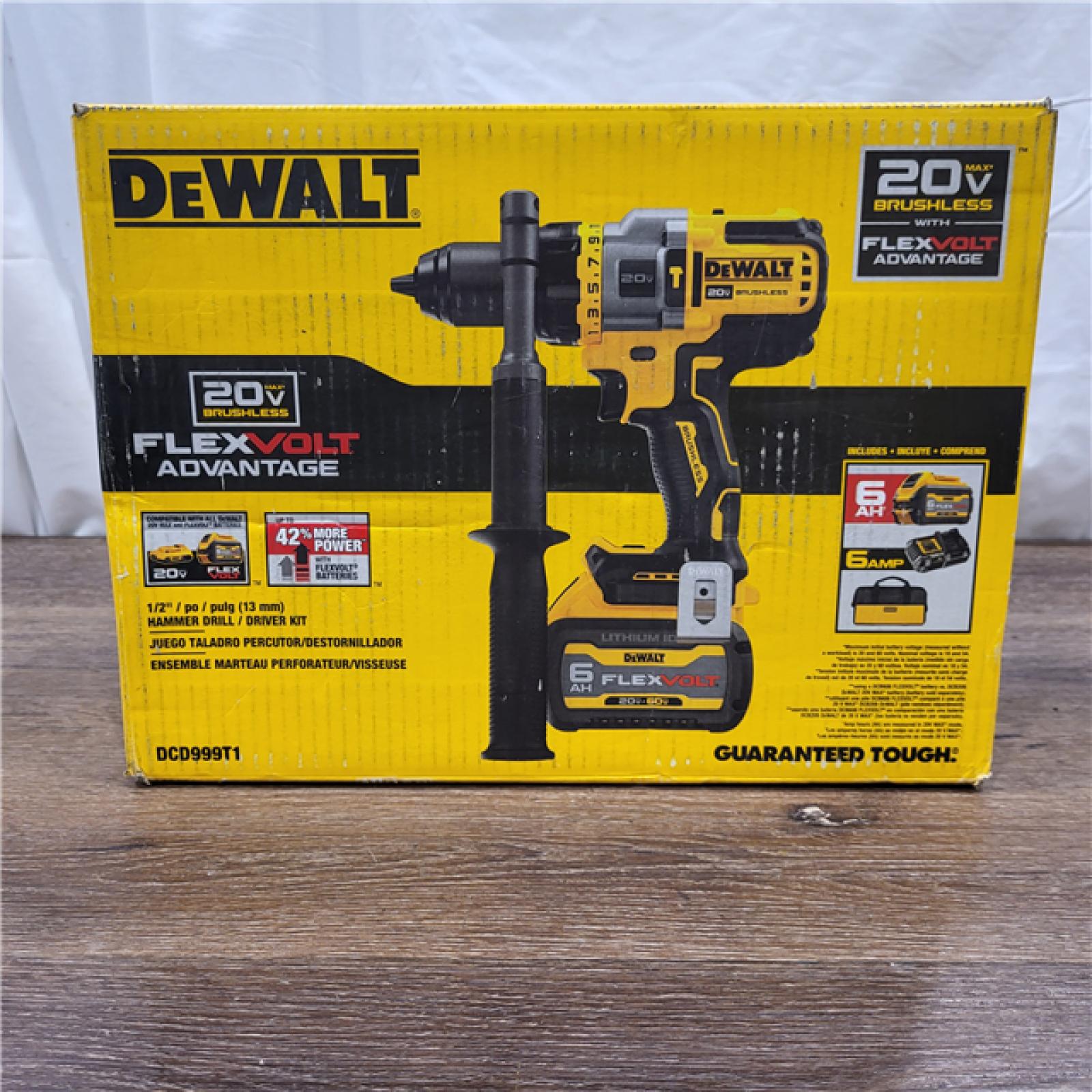 AS-IS Dewalt FLEXVOLT 20 Volt 1/2 in. Brushless Cordless Hammer Drill/Driver Kit (Battery & Charger)