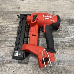 AS-IS MILWAUKEE M18 FUEL 18-Volt Lithium-Ion Brushless Cordless 18-Gauge 1/4 in. Narrow Crown Stapler (Tool-Only)