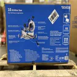 NEW! - Kobalt Compact 10-in 15-Amp Dual Bevel Sliding Compound Corded Miter Saw (Battery and Charger Not Included)