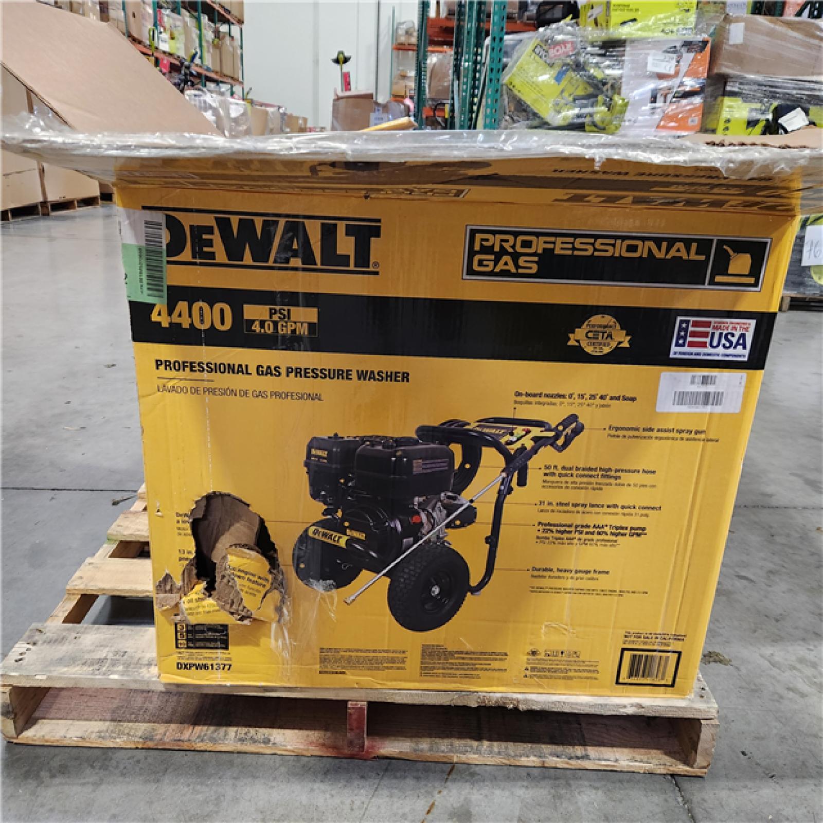 Dallas Location - As-Is DXPW61377 Dewalt 4400 PSI Pressure Washer (Lot Of 2)