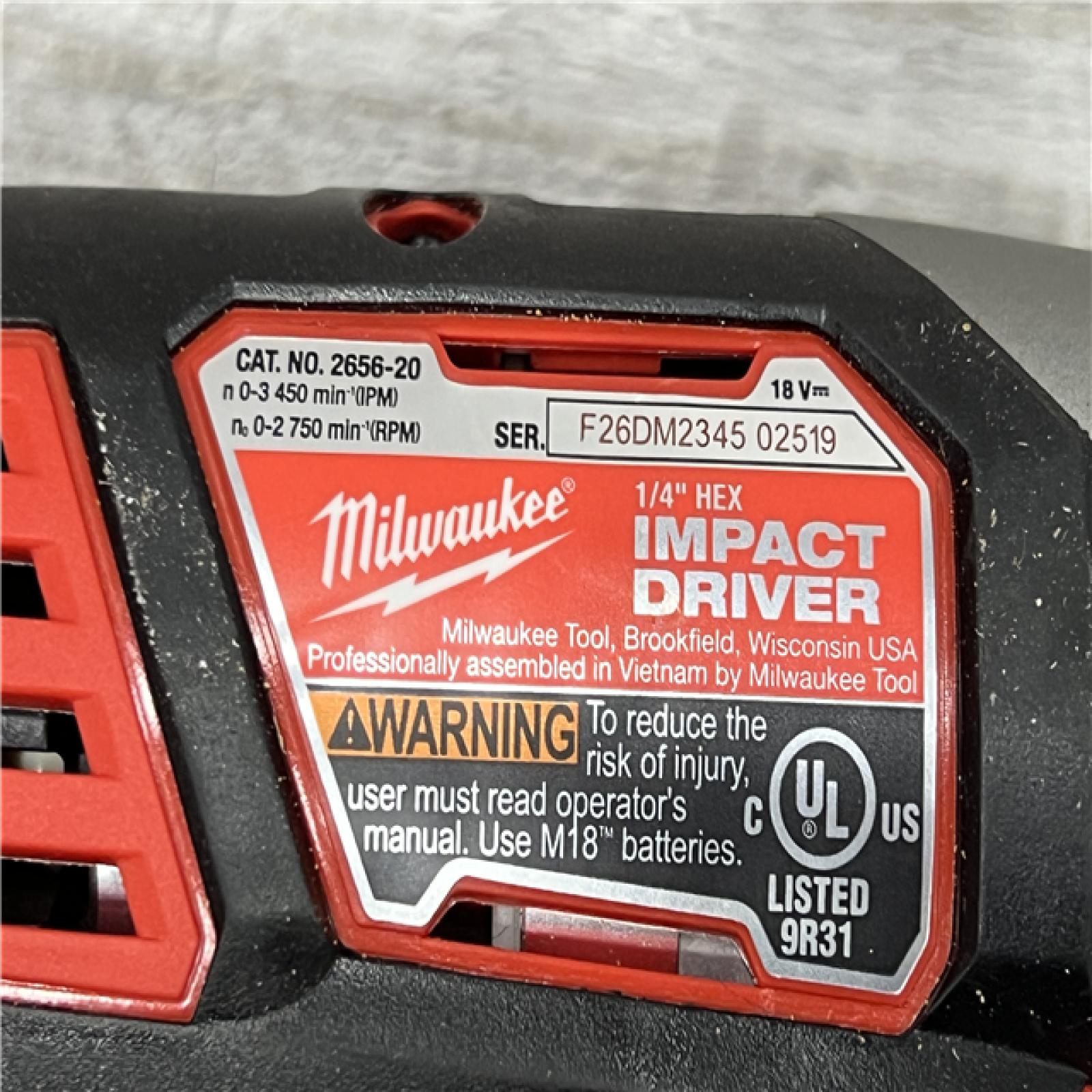 AS-IS Milwaukee M18 18V Cordless Brushed 2 Tool Drill/Driver and Impact Driver Kit