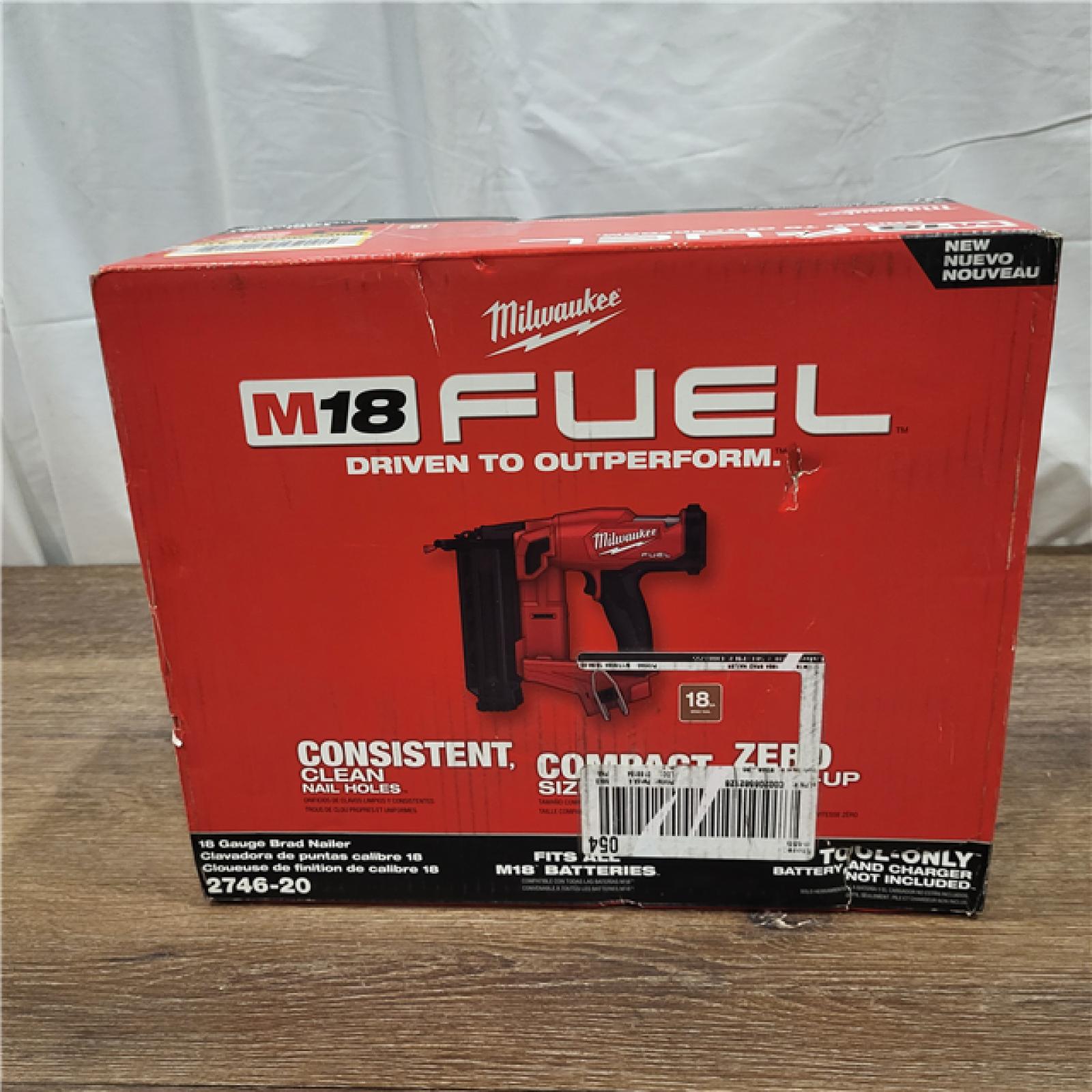 AS IS Milwaukee M18 Fuel 18V Brushless 18-Gauge Brad Nailer 2746-20 (Bare Tool)