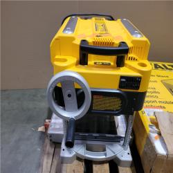 CALIFORNIA AS-IS DEWALT 13 THICKNESS PLANER WITH HEAVY DUTY MOBILE PLANER STAND