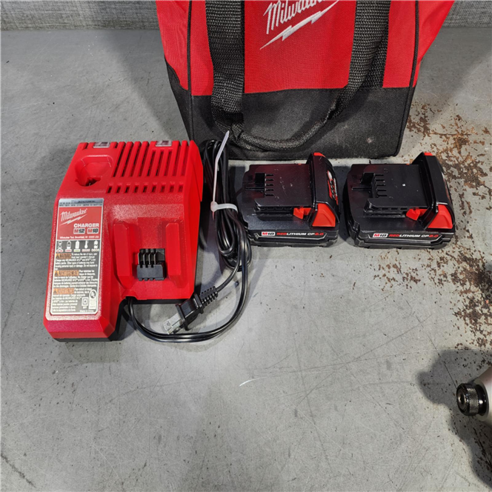 HOUSTON LOCATION - AS-IS M18 18V Lithium-Ion Brushless Cordless Compact Drill/Impact Combo Kit (2-Tool) W/(2) 2.0 Ah Batteries, Charger & Bag