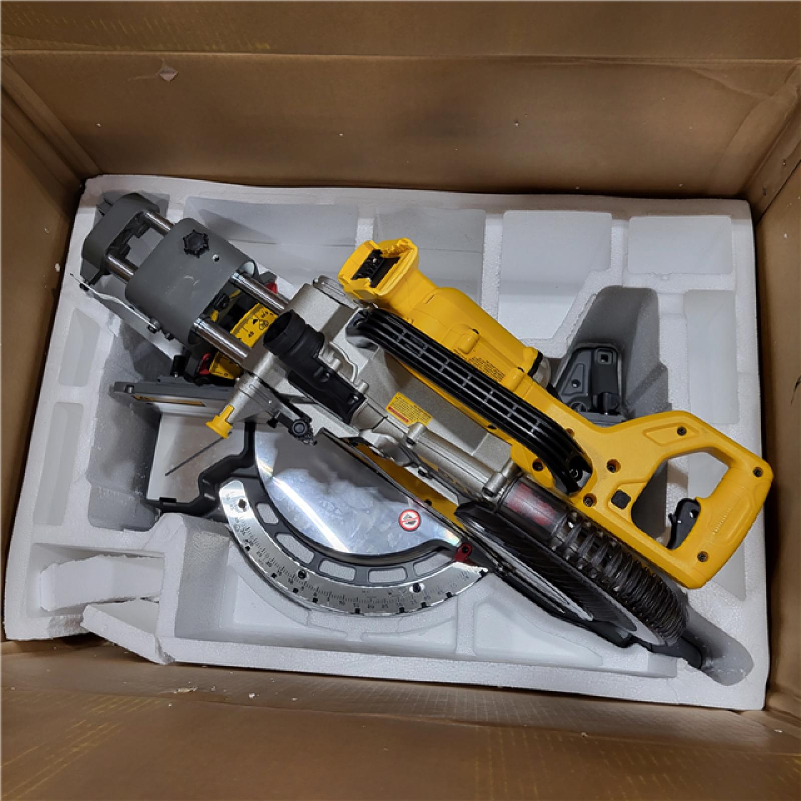 AS-IS DEWALT 60V Lithium-Ion 12 in. Cordless Sliding Miter Saw Kit with 9.0Ah Battery Pack