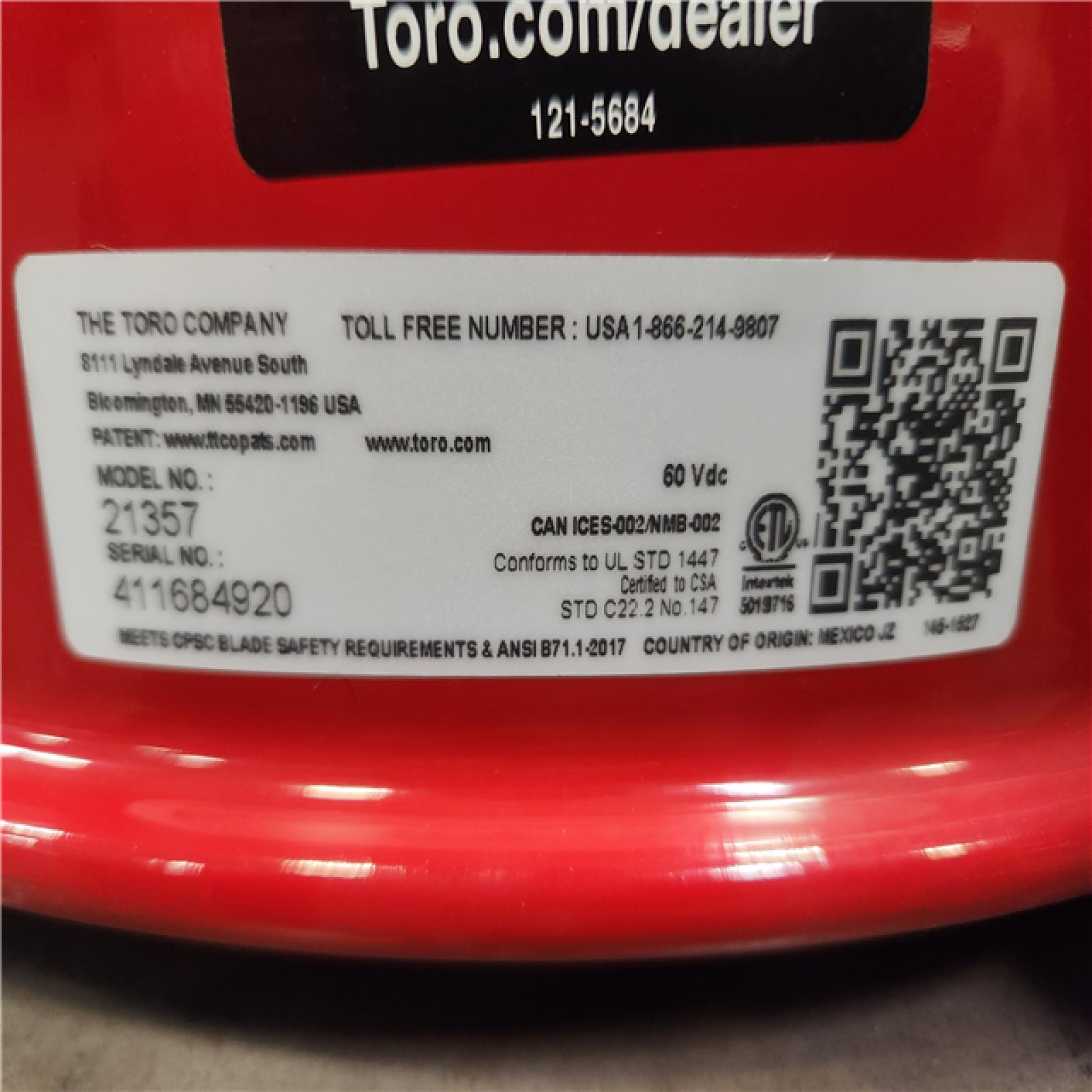 Phoenix Location NEW Toro Recycler 21357 21 in. 60 V Battery Self-Propelled Lawn Mower (Tool Only)