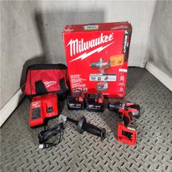 HOUSTON LOCATION - AS-IS (APPEARS LIKE NEW) Milwaukee M18 18-Volt Lithium-Ion Brushless Cordless 1/2 in. Compact Hammer Drill/Driver Kit w/Two 4.0Ah Batteries, Charger and Hard Case