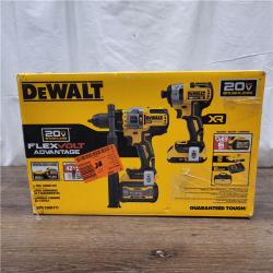 AS-IS 20V MAX Cordless Brushless Hammer Drill/Driver 2 Tool Combo Kit with FLEXVOLT ADVANTAGE