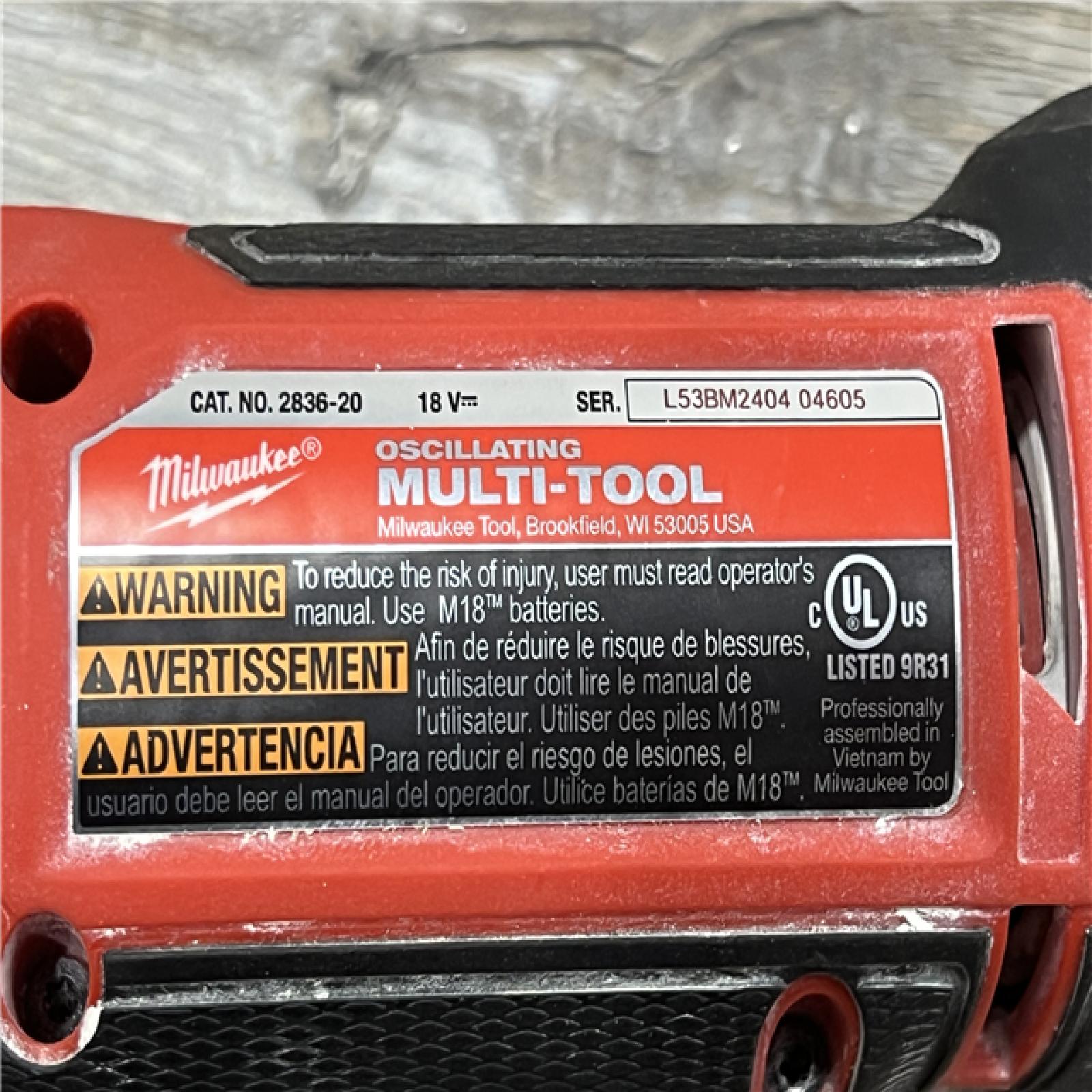 AS-IS Milwaukee 2836-20 18V Cordless Brushless Oscillating Multi-Tool (Tool Only)